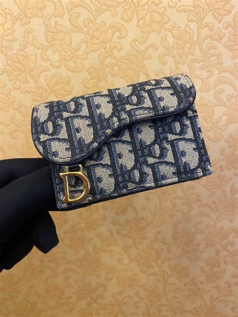 dior oblique saddle card holder price